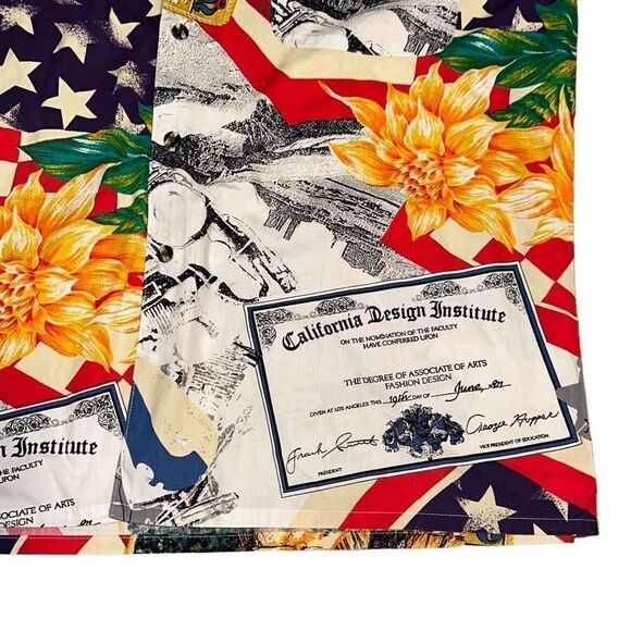 California Design Institute wild USA COMPILATION sz L/XL button up aloha shirt - Picture 5 of 8